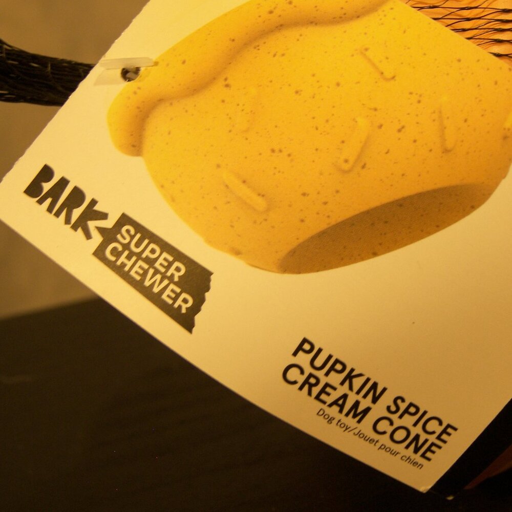 Bark Super Chewer pumpkin spice Cream Cone Dog Toy